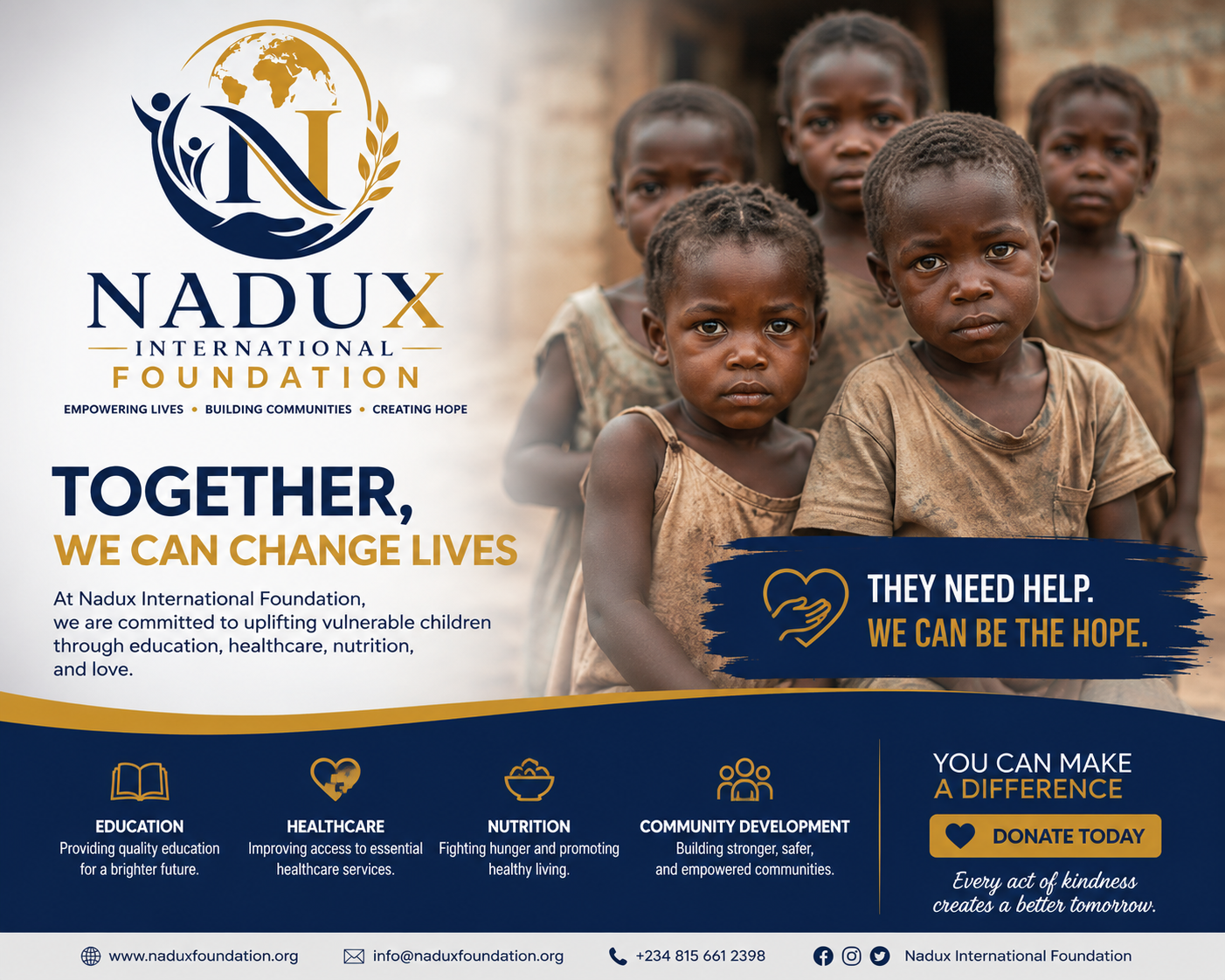 Nadux Foundation supporting vulnerable children and communities